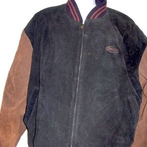 PETERBILT Turning Point Suede Leather Men's Black & Brown Size XXL Jacket